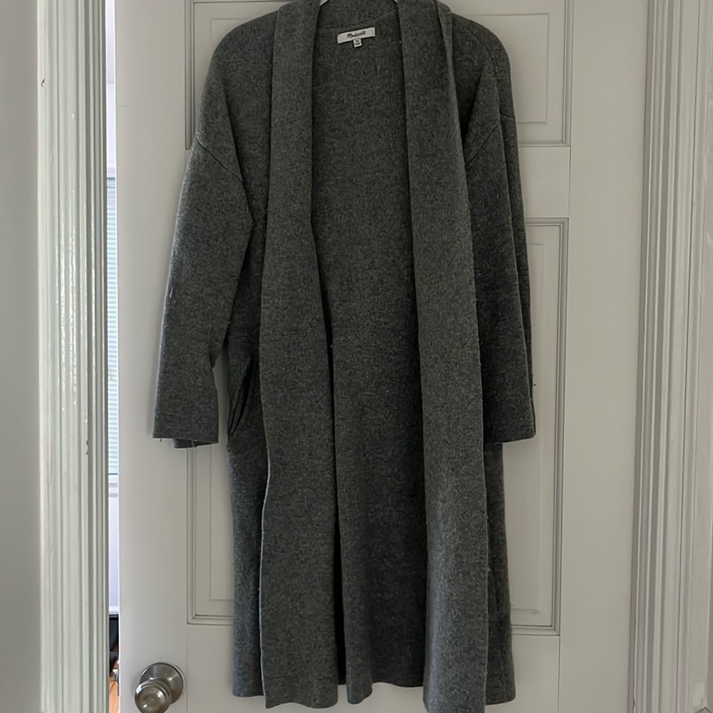 Madewell gray sweater jacket